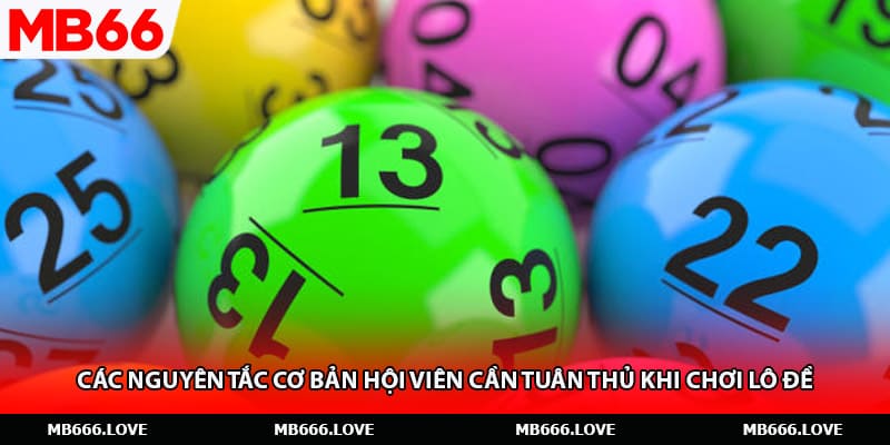 Các nguyên tắc cơ bản hội viên cần tuân thủ khi chơi lô đề